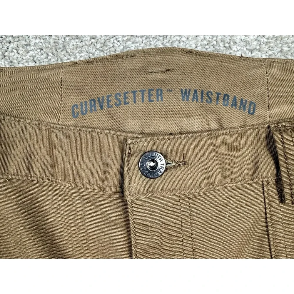 Duluth Trading Co Cargo Pants Women 12 x 33 Brown Curvesetter Stretch Outdoor